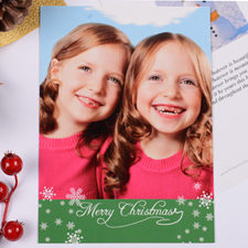 Carte d'invitation de Noël personnalisée verte