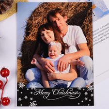 Carte d'invitation Noël noire personnalisée