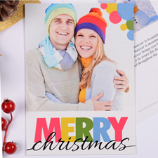 Carte d'invitation de fête personnalisée points de Noël colorés