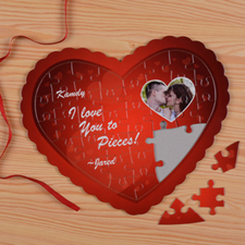 Puzzle en forme de coeur personnalisé mon coeur