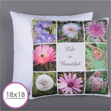 Oreiller 8 collage photo personnalisé 45,72 x 45,72 cm coussin (sans insert)