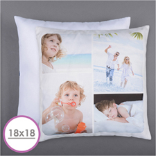 Oreiller 4 collage photo personnalisé 45,72 x 45,72 cm coussin (sans insert)