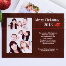 Créez mes propres cartes d'invitation trois collage branche de houx Noël