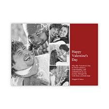 Carte photo Saint Valentin personnalisée doux petits coeurs, plate 12,7 x 17,78 cm