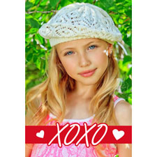 Carte d'invitation animée personnalisée xo coeurs (10,16 x 15,24 cm)