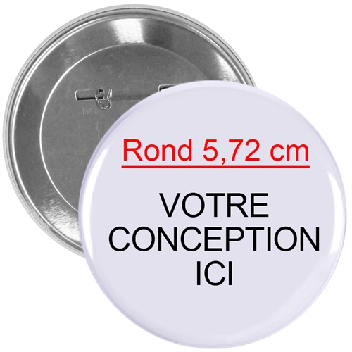 Pin bouton personnalisé impression en couleur, rond 57mm