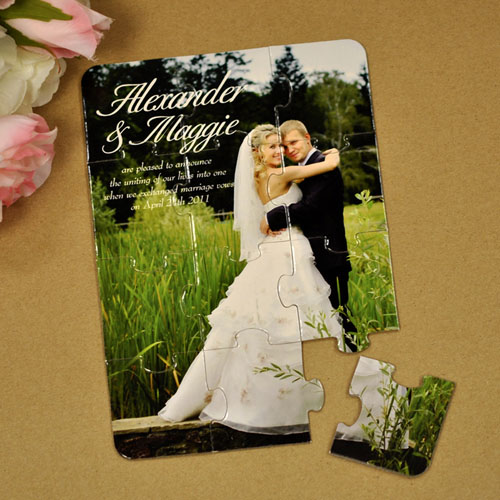Puzzle personnalisé annonce de mariage lien éternel