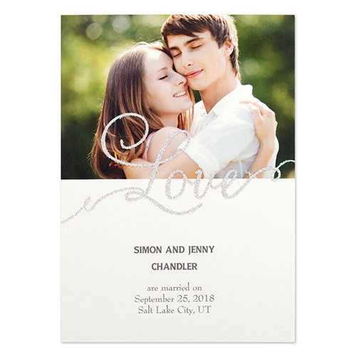 Carte d'invitation personnalisée fête d'amour