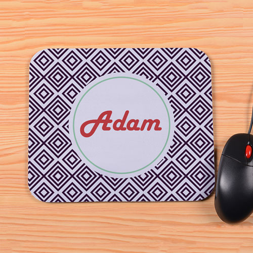 Tapis de souris diamant noir personnalisé