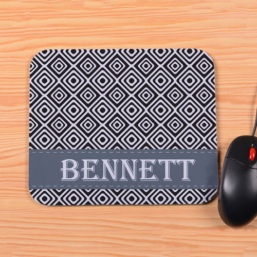 Tapis de souris diamant gris personnalisé