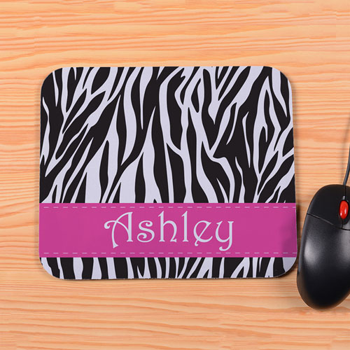 Tapis de souris imprimé zèbre personnalisé