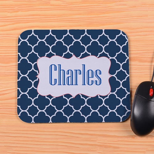 Tapis de souris trèfle marine personnalisé