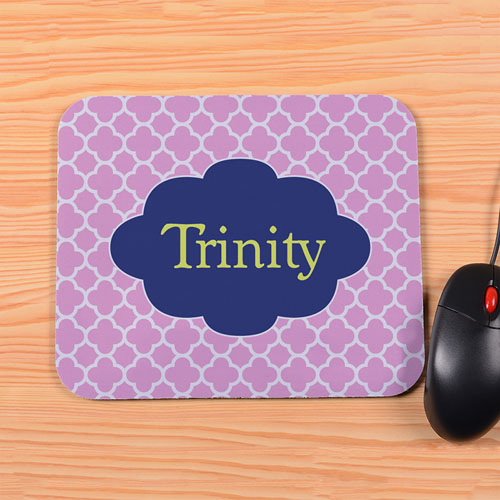 Tapis de souris trèfle prune personnalisé 