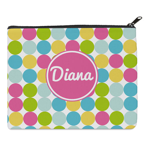 Imprimez votre propre sac grands points colorés roses (20,32 x 25,4 cm)