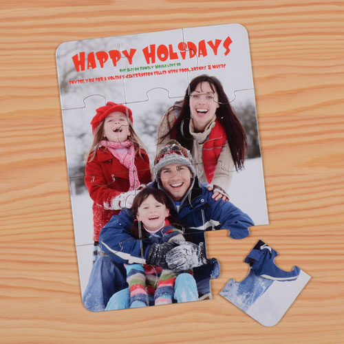Invitation puzzle personnalisée Noël