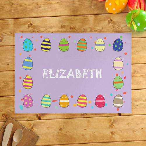 Sets de table oeuf de Pâques de fille personnalisés