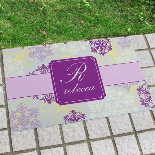 Paillasson personnalisé floral printanier