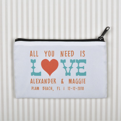 Trousse de toilette de mariage personnalisée tout ce qu'il faut c'est l'amour