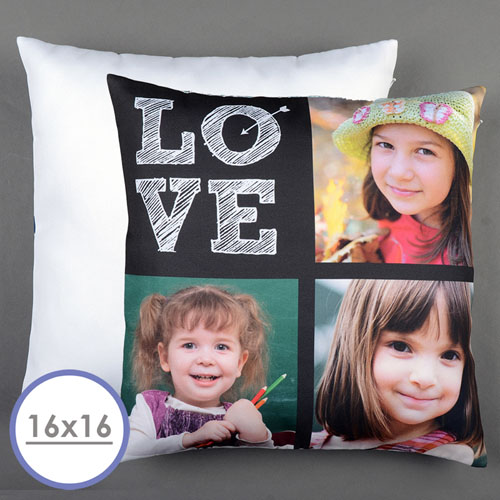 Housse de coussin oreiller personnalisée blanche flèche d'amour 40,64 x 40,64 cm (sans insert)