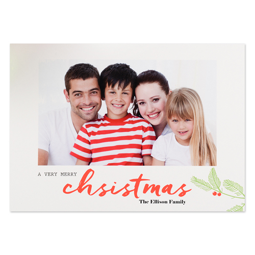 Carte photo de Noël personnalisée Un très joyeux Noël