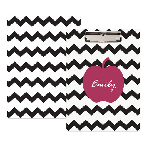 Porte-bloc personnalisé chevron noir pomme  