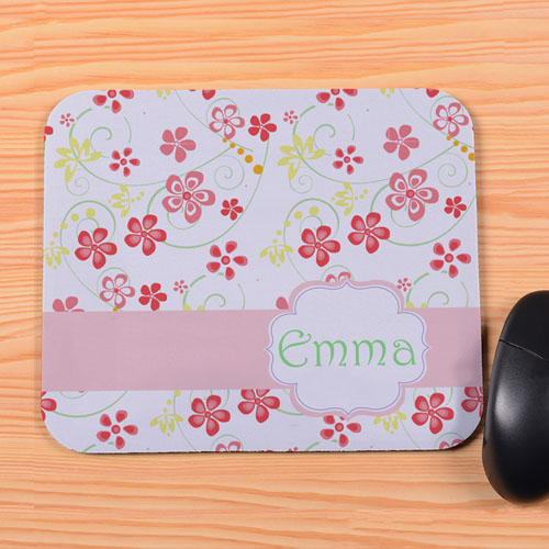 Tapis de souris premium personnalisé floral de printemps