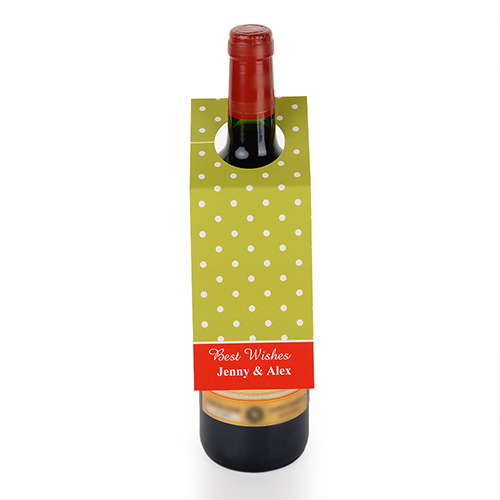 Étiquette de vin personnalisée pois lime, ensemble de 6