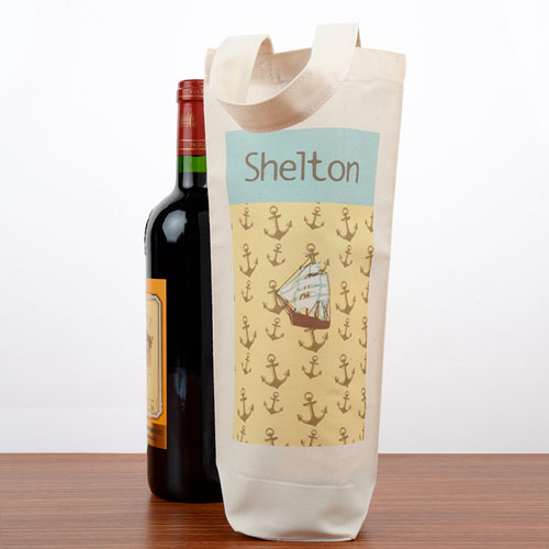 Sac à vin coton personnalisé voile