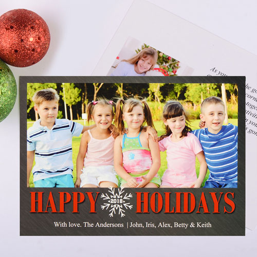 Carte photo de Noël personnalisée saison neigeuse