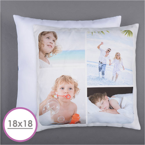 Oreiller 4 collage photo personnalisé 45,72 x 45,72 cm coussin (sans insert)