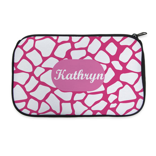 Trousse de toilette personnalisée motif animal rose