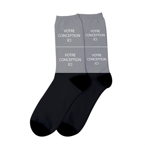 Paire de chaussettes personnalisées unisexes avec un collage deux teintes, petite taille