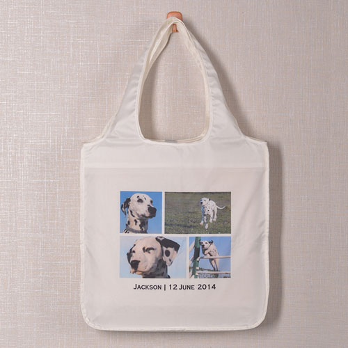 Sac shopping plié personnalisé 4 collage, contemporain