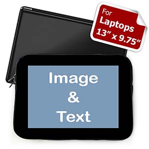 Housse ordinateur 13 pouces personnalisée bordure noire