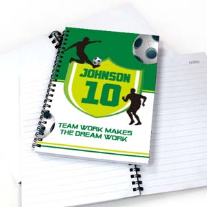 Carnet joueur de foot personnalisé