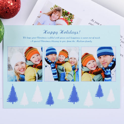 Créez mes propres cartes d'invitation trois collage doux hiver