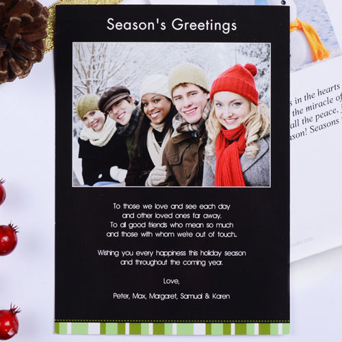 Créez mes propres cartes d'invitation photo paysage vert miracle joyeux