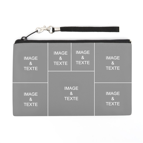 Sac de poignet personnalisé Facebook 6 collage (2 côtés images différentes) (12,7 x 20,32 cm)