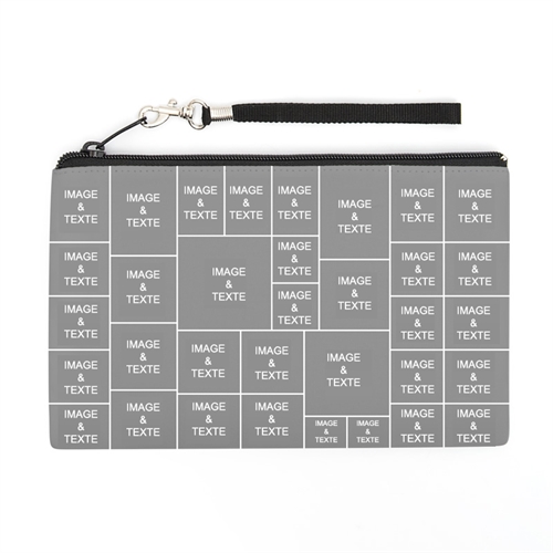 Sac de poignet personnalisé Instagram 34 collage (2 côtés images différentes) (12,7 x 20,32 cm)