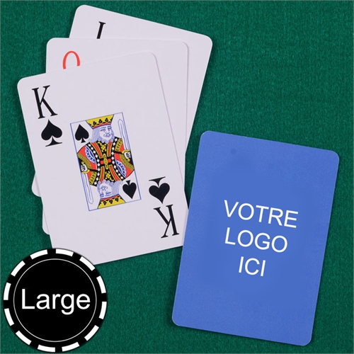 Cartes à jouer format jumbo impression personnalisée index jumbo