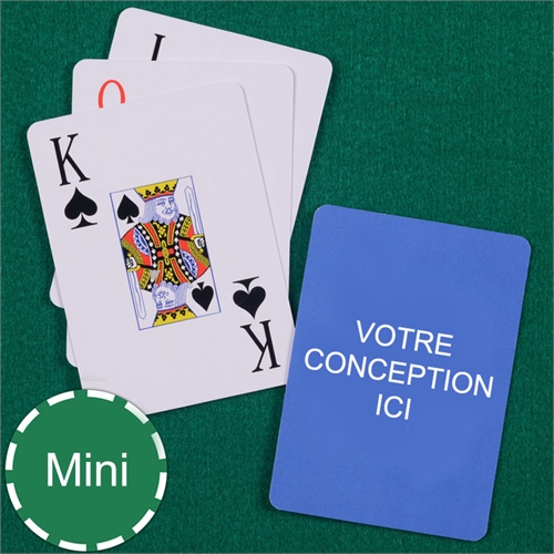 Cartes à jouer format mini impression personnalisée index jumbo