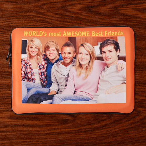 Housse Macbook Pro 13 personnalisée, bordure orange (2015)