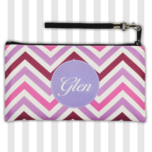 Pochette personnalisée chevron lavande moderne 13,97 x 25,4 cm (13,97 x 25,4 cm)