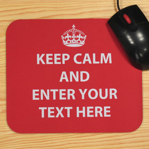 Tapis de souris message personnalisé rouge rester calme imprimé personnalisé