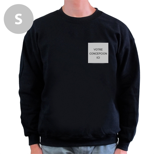 Créez votre propre sweat-shirt noir avec logo imprimé, S