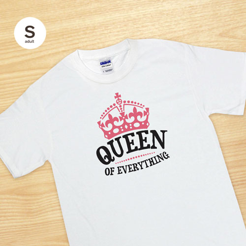 T-shirt impression personnalisée reine de tout adulte petit